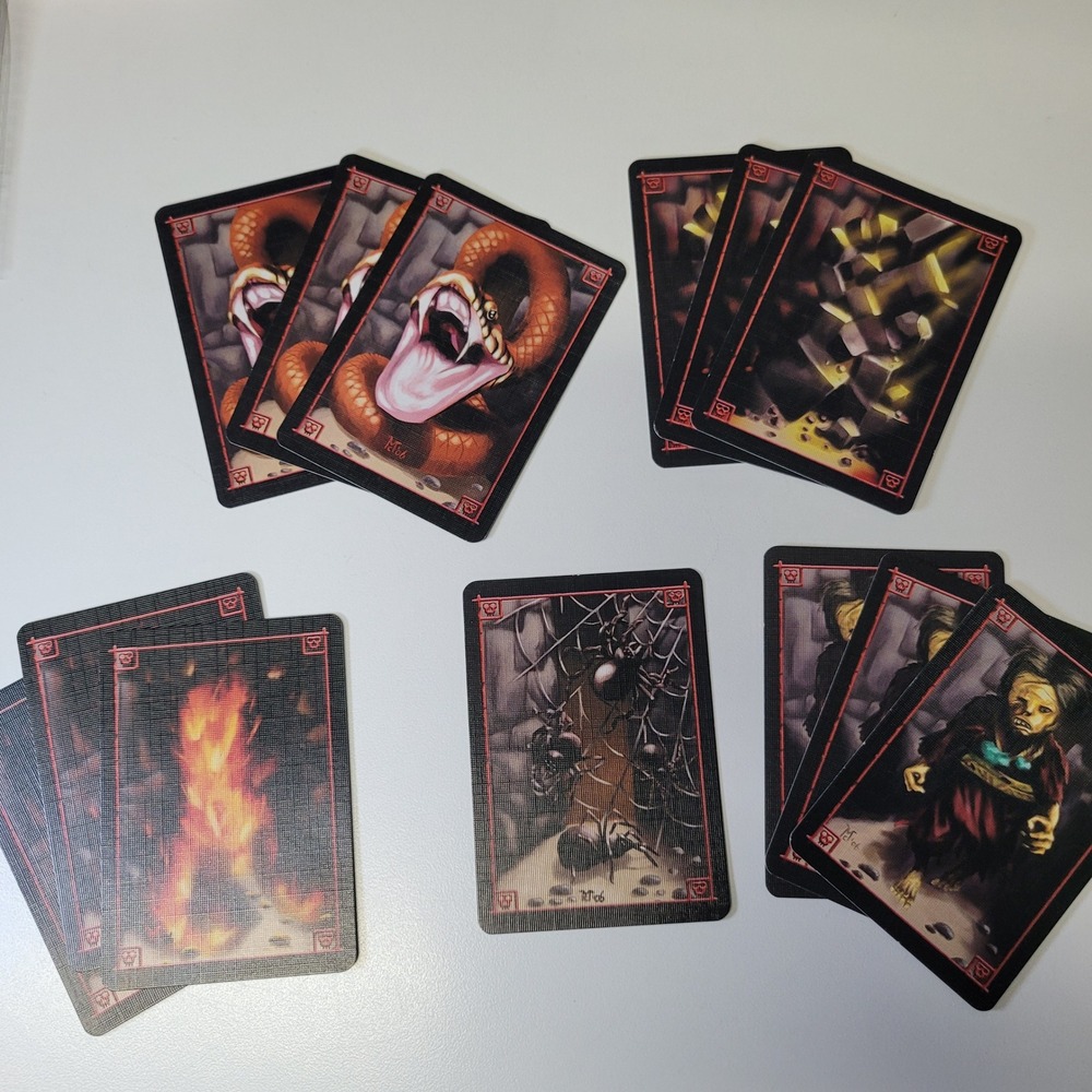Incan Gold‎ Replacement Hazard Cards Missing 2 Spiders Horror Theme Board Game